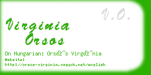 virginia orsos business card